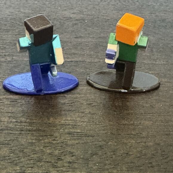 Minecraft Jada Nano Metal Miniature Figures Lot of 7 Die Cast 1.65” Collectible - Picture 6 of 15